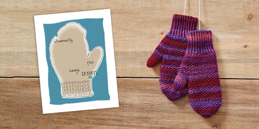 Knit Yourself Mittens from the Mitten State Image