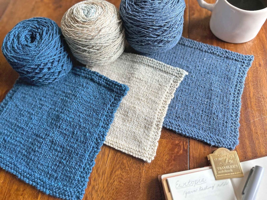 Yarn with Character: Swatching Ewetopia’s Milled DKs Image