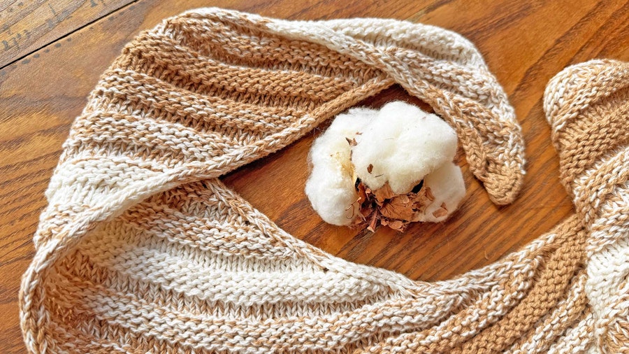 Furrow Scarf Sneak Peek: Knit an Organic Cotton Gradient Image